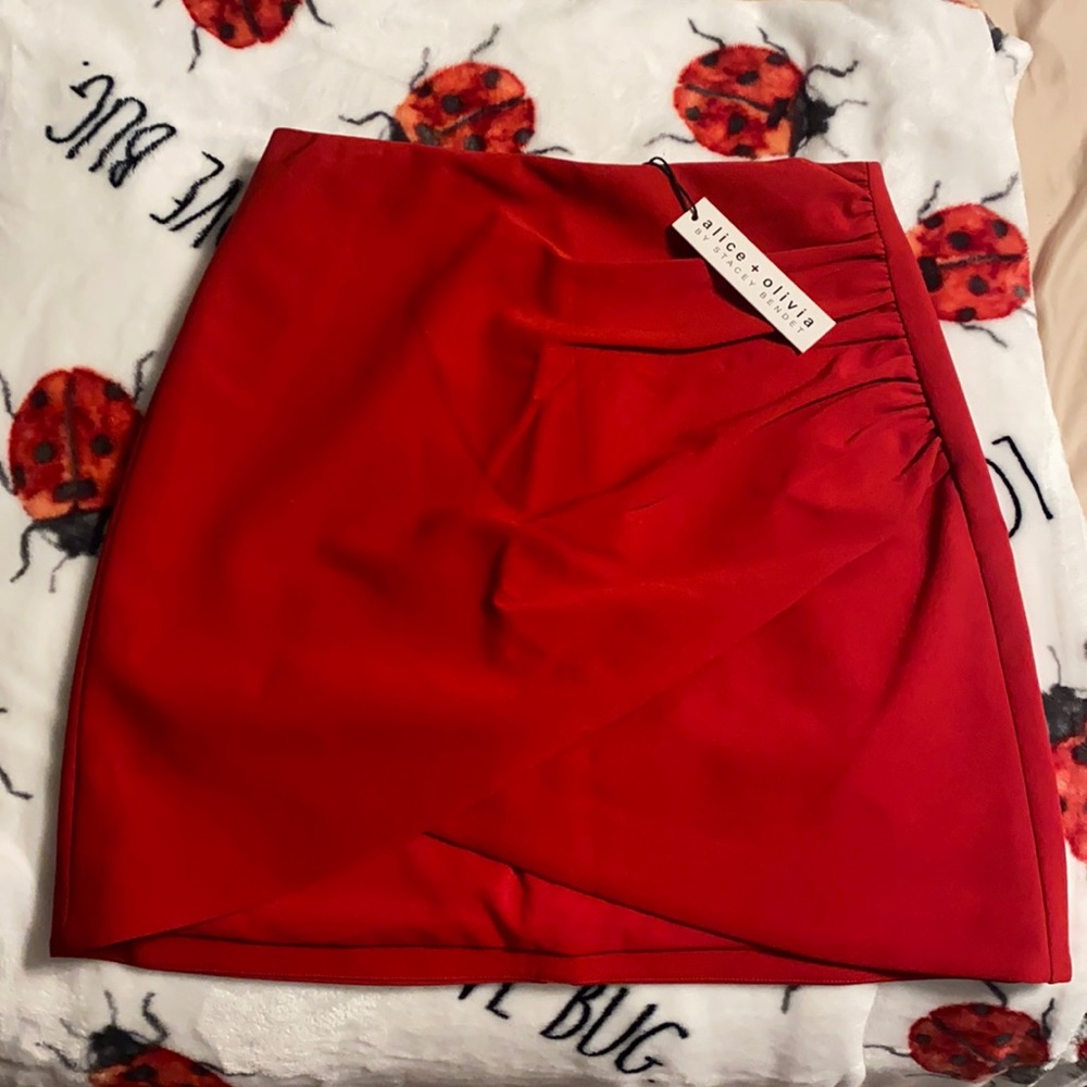 Red ruby Alice+Olivia skirt